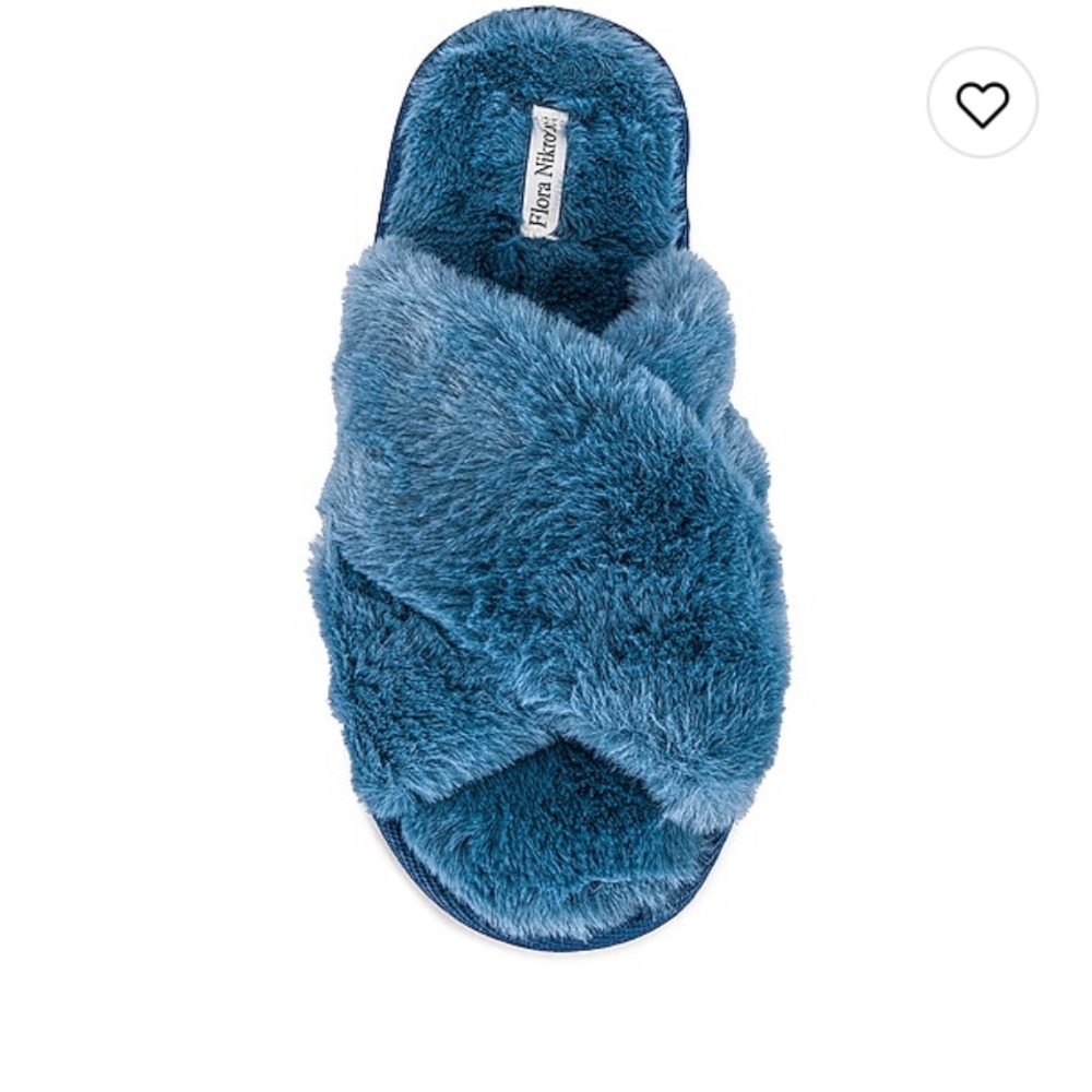 Flora Nikrooz teddy crisscross slipper.